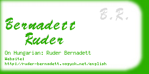 bernadett ruder business card